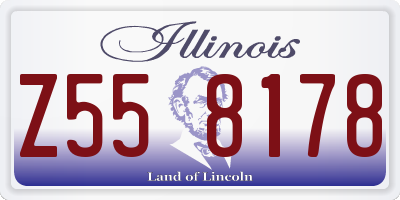 IL license plate Z558178