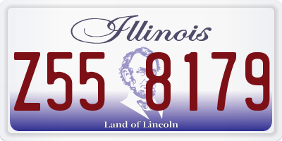 IL license plate Z558179