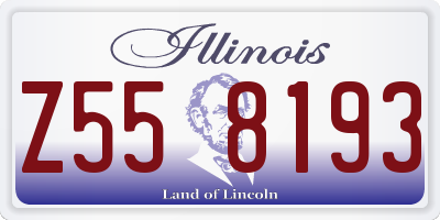 IL license plate Z558193