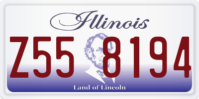 IL license plate Z558194