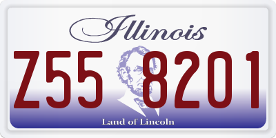 IL license plate Z558201