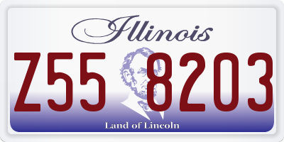 IL license plate Z558203