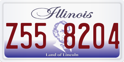 IL license plate Z558204