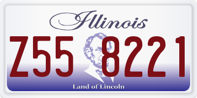 IL license plate Z558221