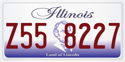 IL license plate Z558227