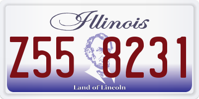 IL license plate Z558231