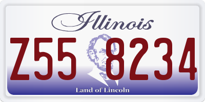 IL license plate Z558234