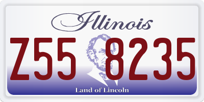 IL license plate Z558235