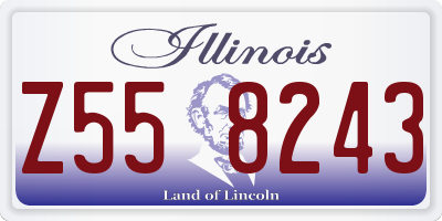 IL license plate Z558243
