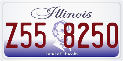 IL license plate Z558250