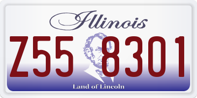 IL license plate Z558301
