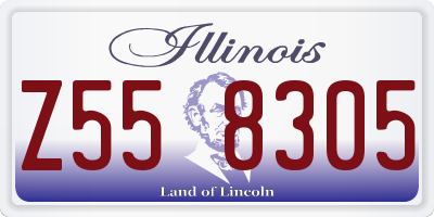 IL license plate Z558305