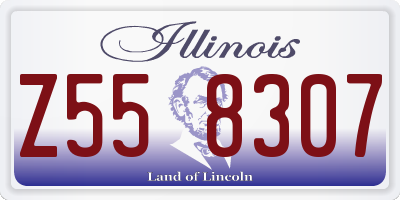 IL license plate Z558307