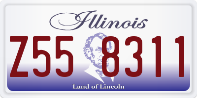 IL license plate Z558311