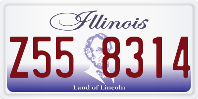 IL license plate Z558314