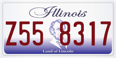 IL license plate Z558317