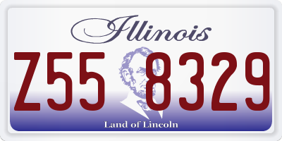 IL license plate Z558329
