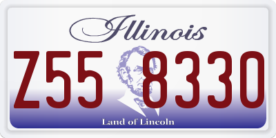 IL license plate Z558330