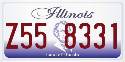 IL license plate Z558331