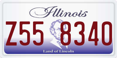 IL license plate Z558340