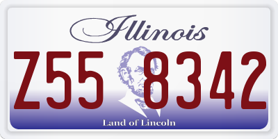 IL license plate Z558342