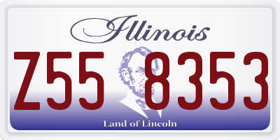 IL license plate Z558353