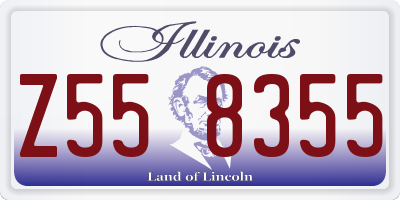 IL license plate Z558355