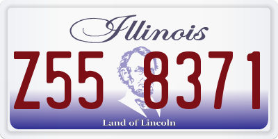 IL license plate Z558371
