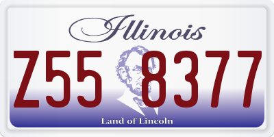 IL license plate Z558377