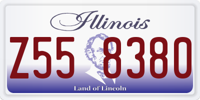 IL license plate Z558380