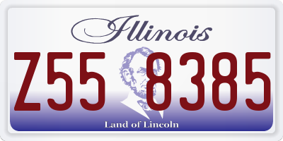 IL license plate Z558385