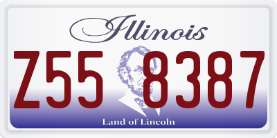 IL license plate Z558387