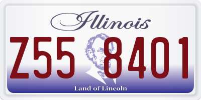 IL license plate Z558401
