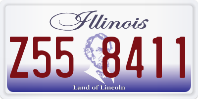 IL license plate Z558411