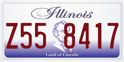 IL license plate Z558417