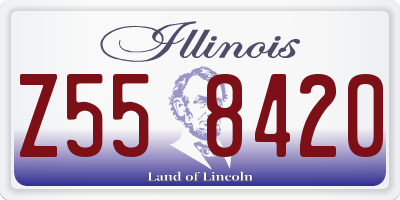 IL license plate Z558420