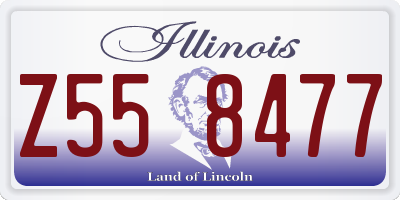 IL license plate Z558477