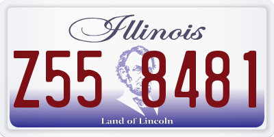 IL license plate Z558481