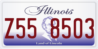IL license plate Z558503