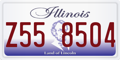 IL license plate Z558504