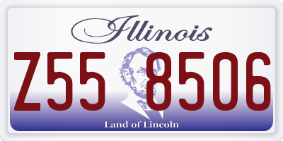 IL license plate Z558506