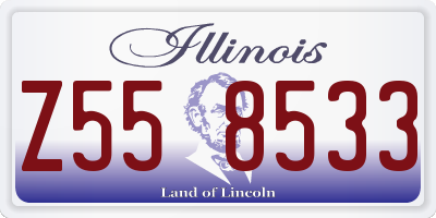 IL license plate Z558533