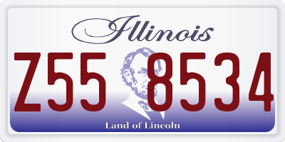 IL license plate Z558534