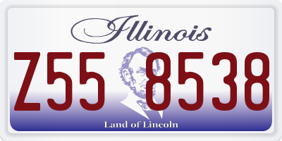 IL license plate Z558538
