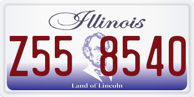 IL license plate Z558540