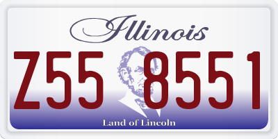 IL license plate Z558551