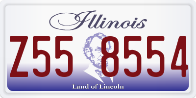 IL license plate Z558554