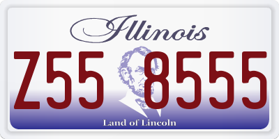 IL license plate Z558555