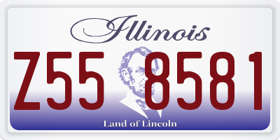 IL license plate Z558581