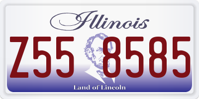 IL license plate Z558585